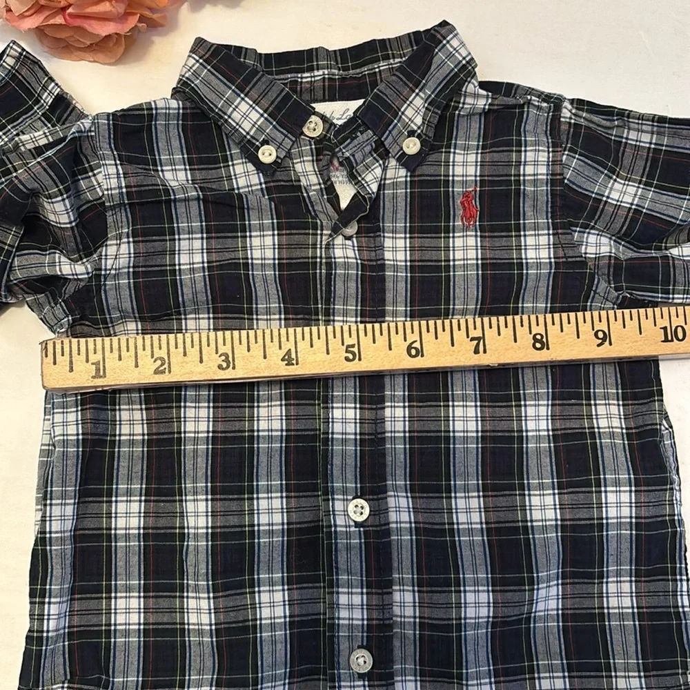 Ralph Lauren Plaid Cotton Poplin Shirt 9M Boys Ralph Lauren 9 month plaid